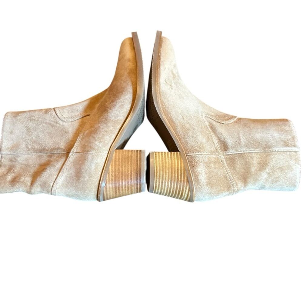 Stuart Weitzman Tate Suede Pointed Toe Western Boot Short Shaft Caramel NEW 6.5 - Picture 8 of 10